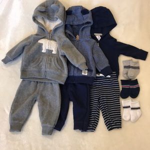 Carter’s Bundle Baby boy.3 sets.👶🏻❄️cute n’ warm